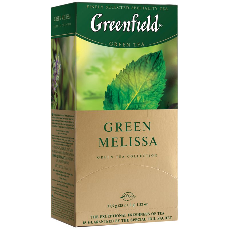 Чай зеленый Greenfield Green Melissa (25 пакетиков в упаковке)