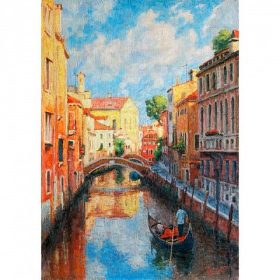 Картина стразами (алмазная мозаика) 40×50 см, ОСТРОВ СОКРОВИЩ «Солнечная Венеция», без подрамника