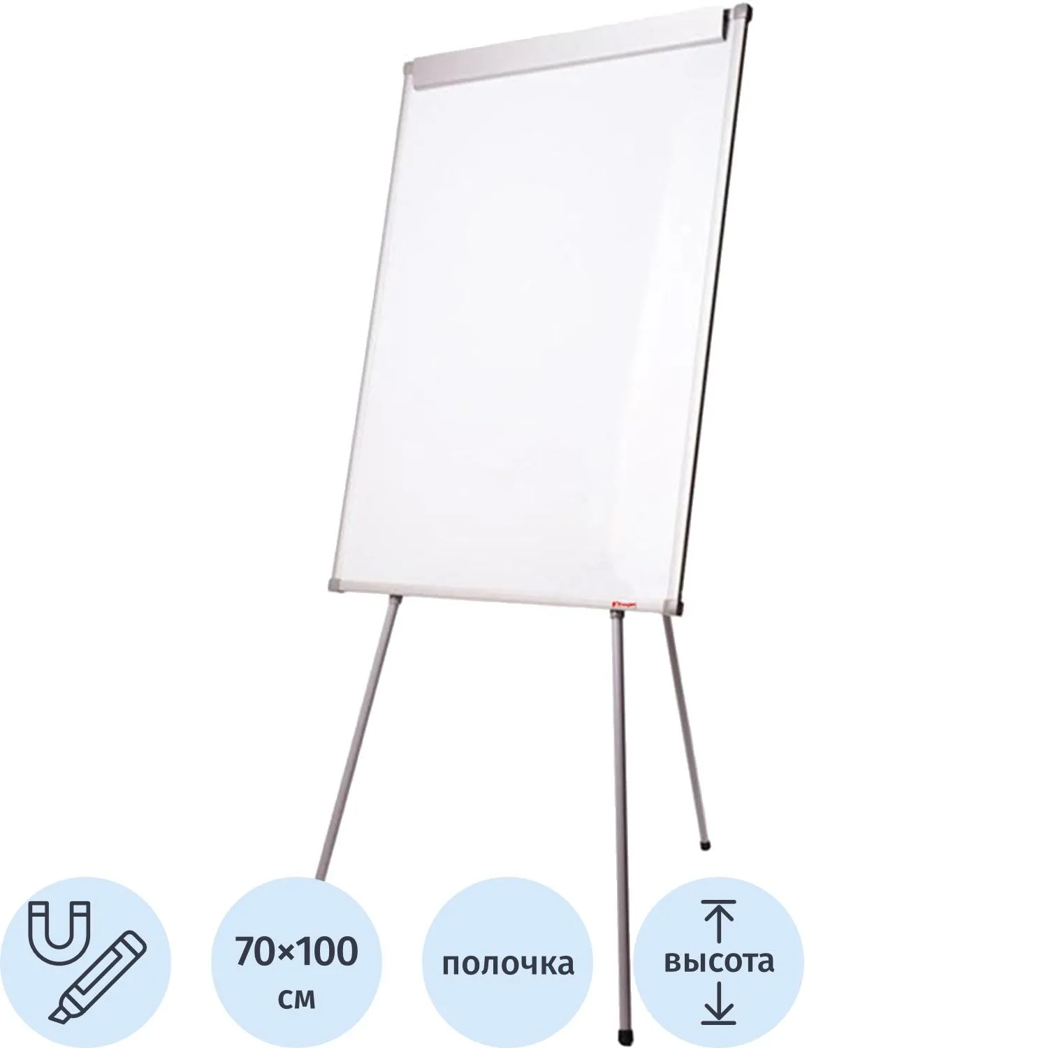 превью Флипчарт магнитно-маркерный Комус 70x100 см на треноге (271786)