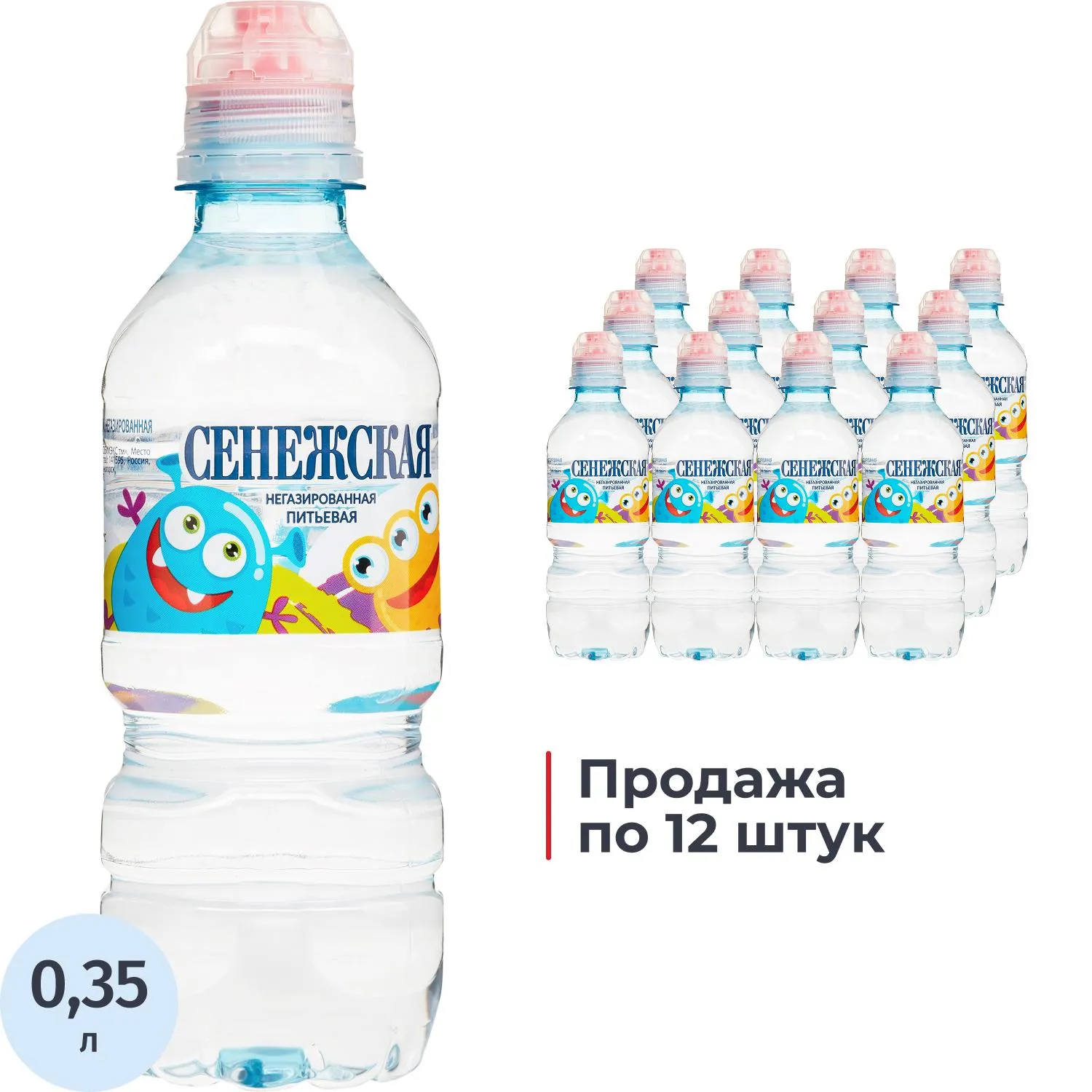Вода питьевая Сенежская негазированная 0.35 л