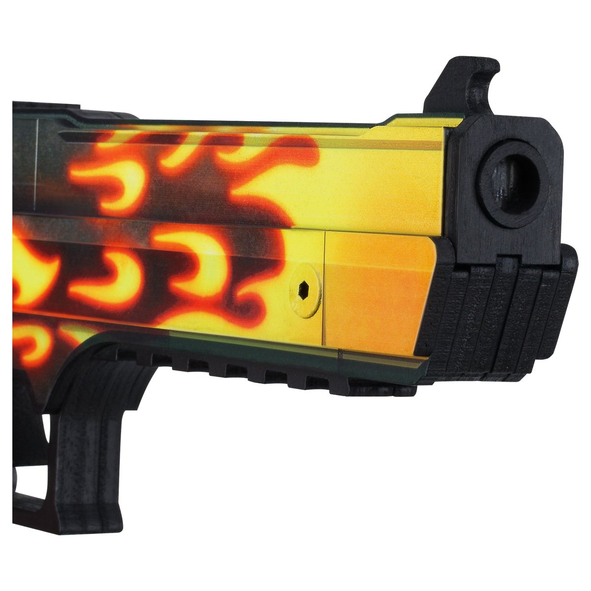 Пистолет деревянный ТРИ СОВЫ Desert Eagle, серия легендарный, «Пламя», подложка ХДФ с европодвесом, термоусадка