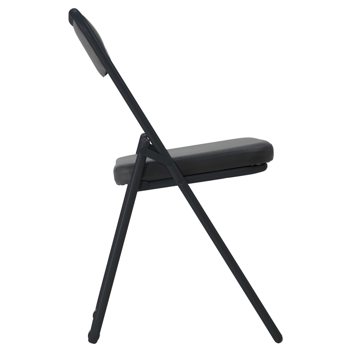 Стул Helmi HL-F06 «Golf», складной, каркас металл черный, экокожа, черный BOX1