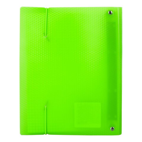 Тетрадь на кольцах А5 (175×220 мм), 120 л., пластиковая обложка, клетка, с фиксирующей резинкой, BRAUBERG, зеленая, 403569