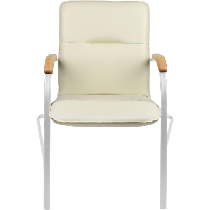 Конференц-кресло UA_EChair SAMBA Silver к/з беж./бук (V-18 1.007)