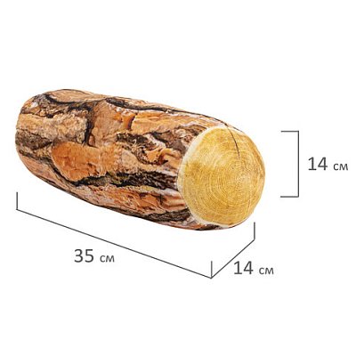 Игрушка мягкая «ПОЛЕНО», ткань вельбоа, ассорти, 2 вида, 35×14 см, WOOZOO (ВУЗУ)
