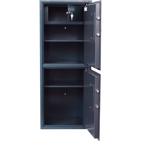 Сейф BRABIX «КМ-1200Т/2»1200×475х400 мм76 кг2 отделенияключевой замоктрейзеркрепление к стене291170