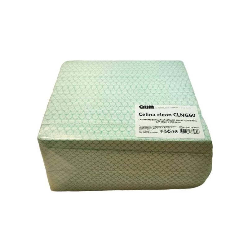 Материал протирочный нетканый Celina clean CLNG60 зеленый 24.5×42см 150л/уп