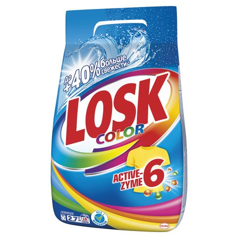 Порошок стиральный автомат Losk Color Activ-Zyme 6 для цветного белья 2.7 кг
