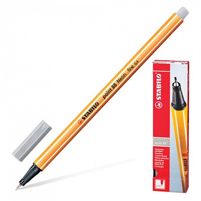 Ручка капиллярная STABILO «Point», толщина письма 0.4 мм, светло-серая