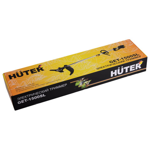 Триммер электрический HUTER GET-1500SL, 1500 Вт, 8000 об/мин, ширина скашивания 42 см