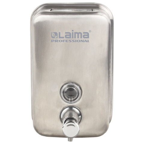 Диспенсер для жидкого мыла LAIMA PROFESSIONAL INOX, 0,5 л, нержавеющая сталь, матовый, 605396