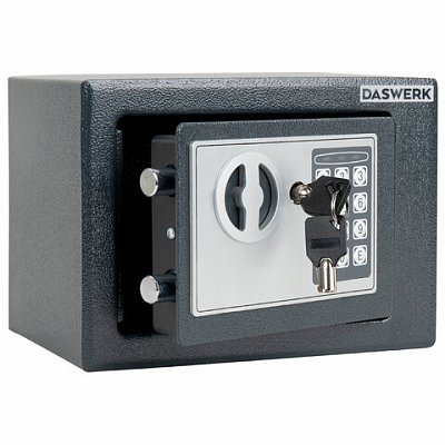Сейф мебельный DASWERK SC-170EL (170×230х170 мм), электронный замок, графит