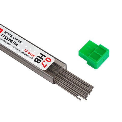 Грифель запасной BRAUBERG, HB, 0.7 мм, 12 штук