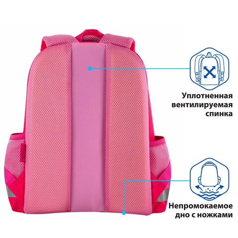 Ранец ПИФАГОР EVA BASIC, 1 отделение, «Fluffy cat», 39×30х16 см
