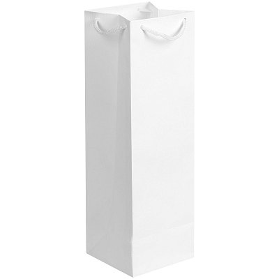 Пакет подарочный под бутылку Vindemia (38×12×11.2 см, белый)