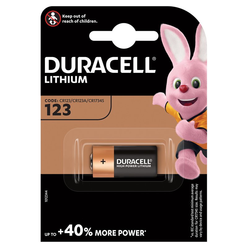 Батарея Duracell CR123 ULTRA 3V литий, для фотоапп. бл/1