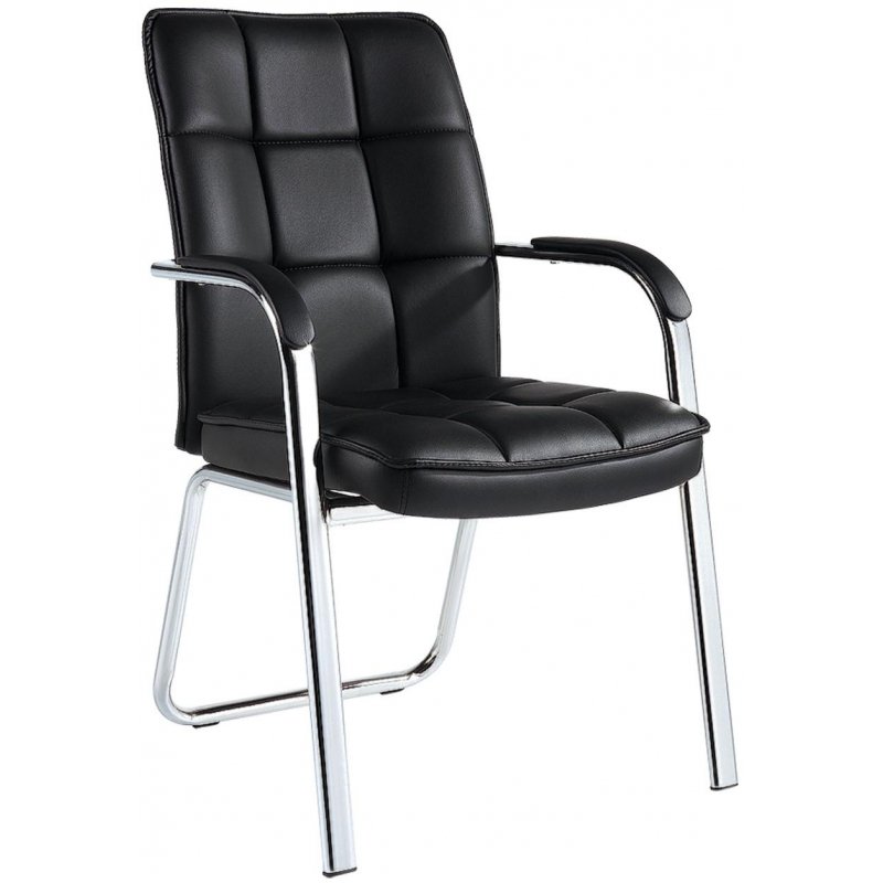 Конференц-кресло Easy Chair 810 VPU черное (экокожа/металл хромированный)