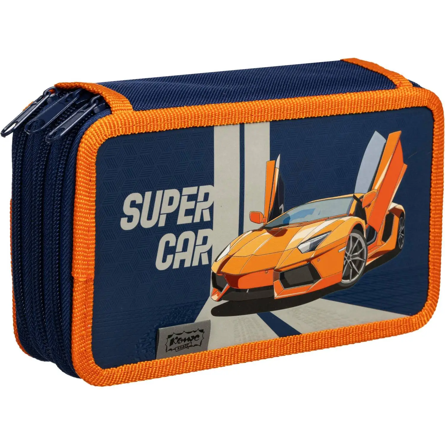 превью Пенал трехсекционный Комус Класс Super car синий