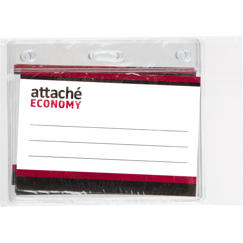 Бейдж Attache Economy 78×96 150 мкм без шнурка, вкладыш 60×90, 5шт/уп