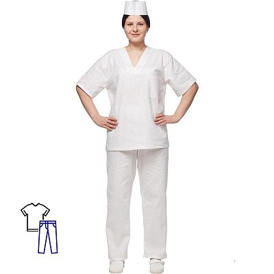 Костюм пекаря универсальный, короткий рукав (размер 56-58, рост 170-176)