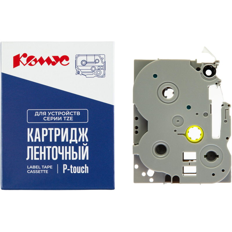 превью Картридж Комус TZE-145(Brother TZE-145 белый на прозрачном,18мм/8м)