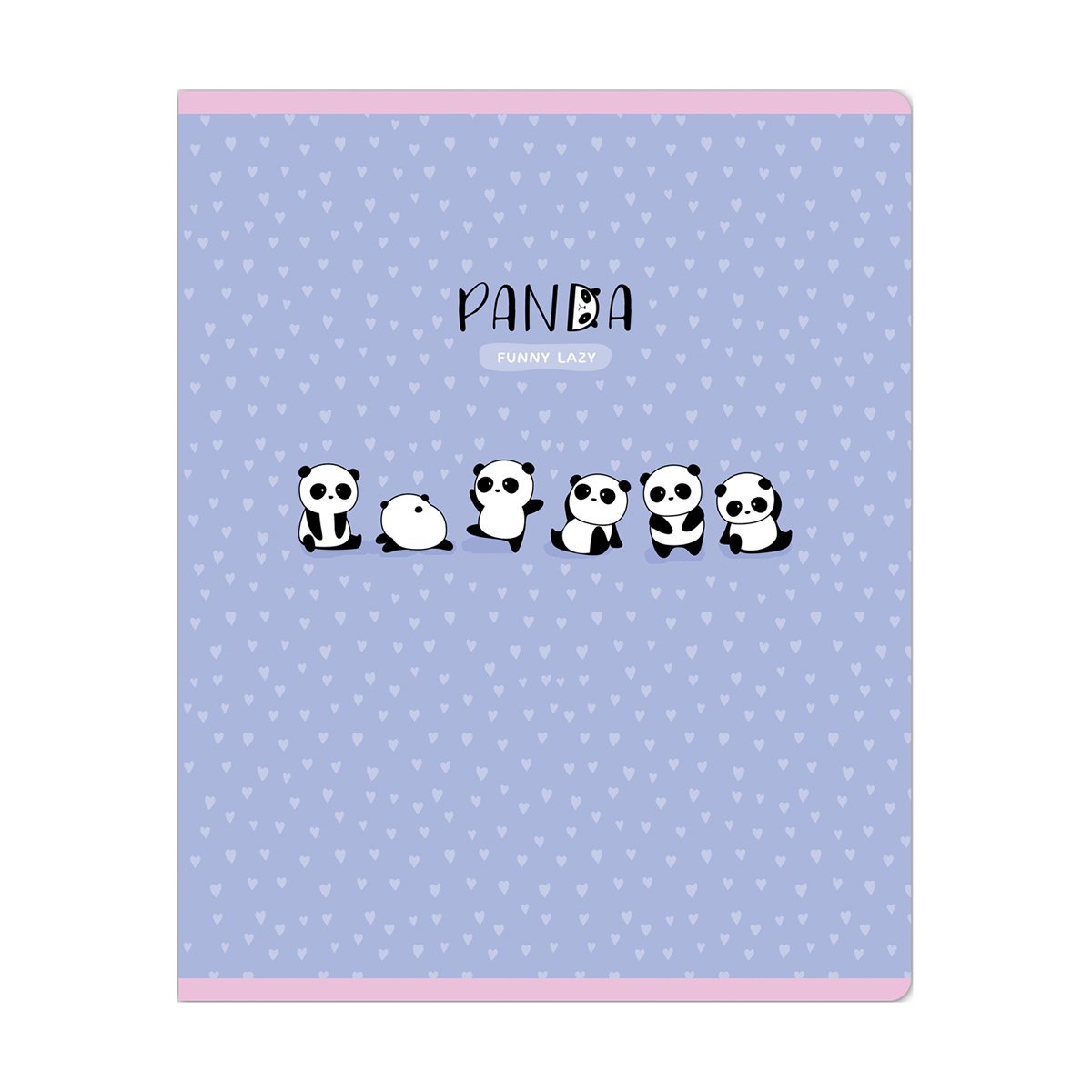 Тетрадь 48л., клетка MESHU «Funny panda», матовая ламинация, фактурное тиснение