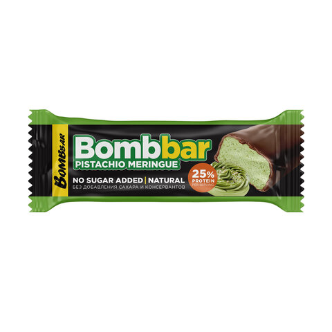 Батончик BOMBBAR «Фисташковая меренга» без сахара 40 г, шоу-бокс