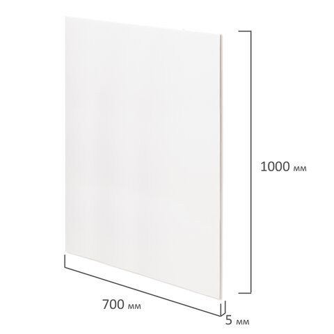 Пенокартон матовый, 70×100 см, толщина 5 мм, белый, BRAUBERG