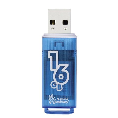 Флеш-память SmartBuy Glossy series 16GbUSB 2.0 голубая