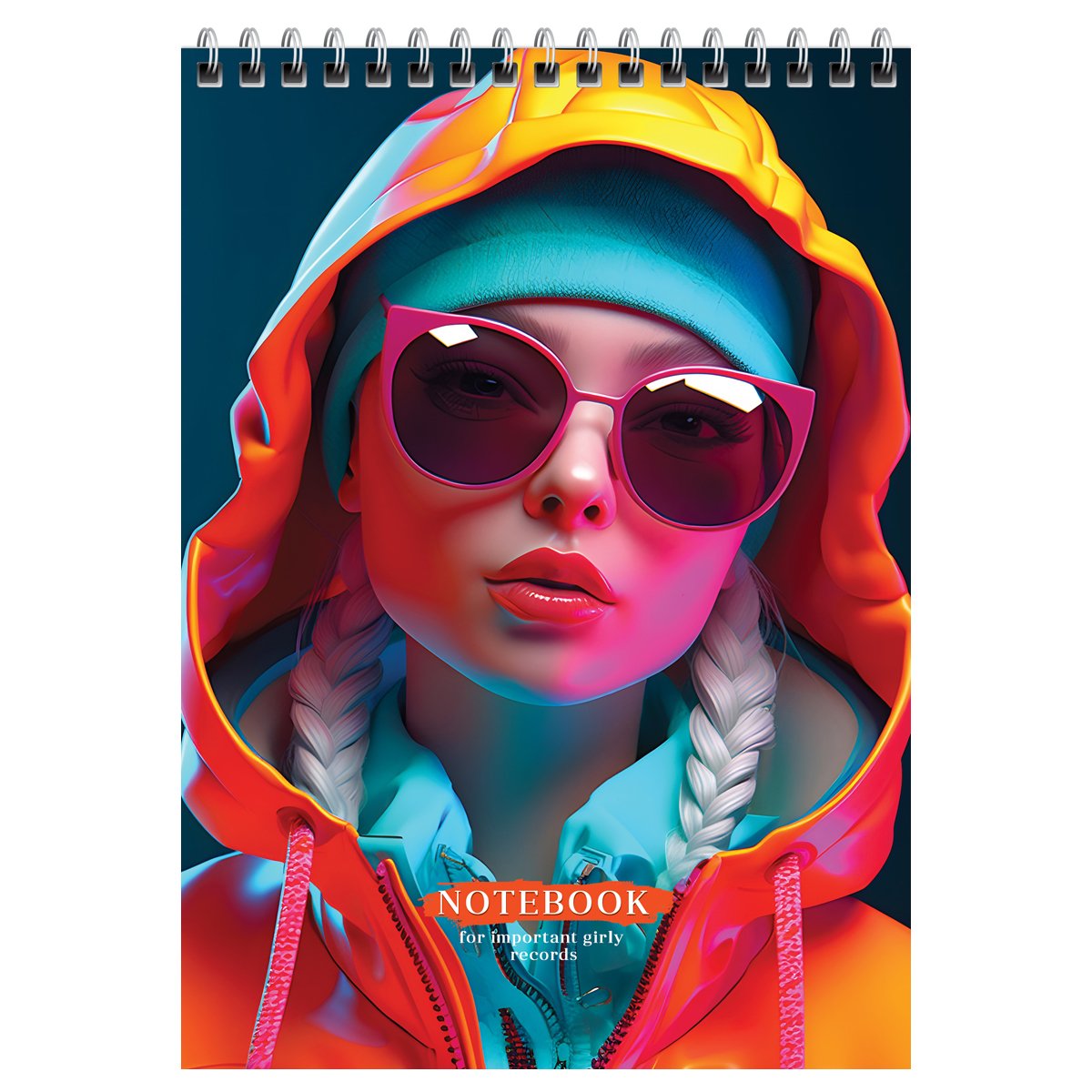 Блокнот А5 60л. на гребне BG «Important girl», твердая подложка