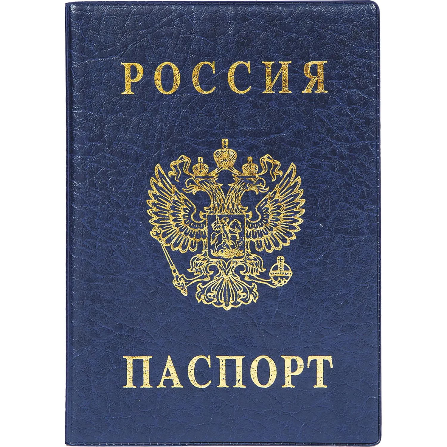 превью Обложка для паспорта ДПС из ПВХ синего цвета (2203.В-101)