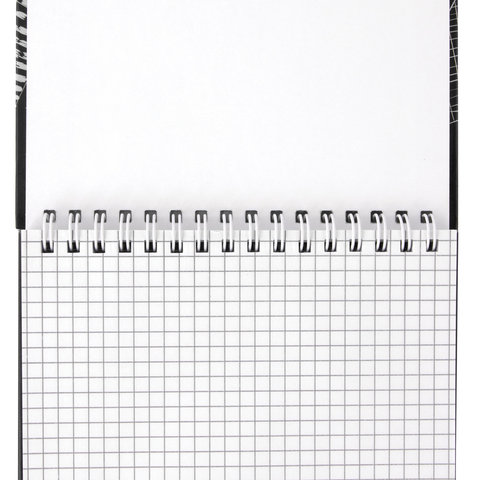 Блокнот, А5, 80 л., гребень, твердая обложка, клетка, BRAUBERG, «Офис», 147×207 мм