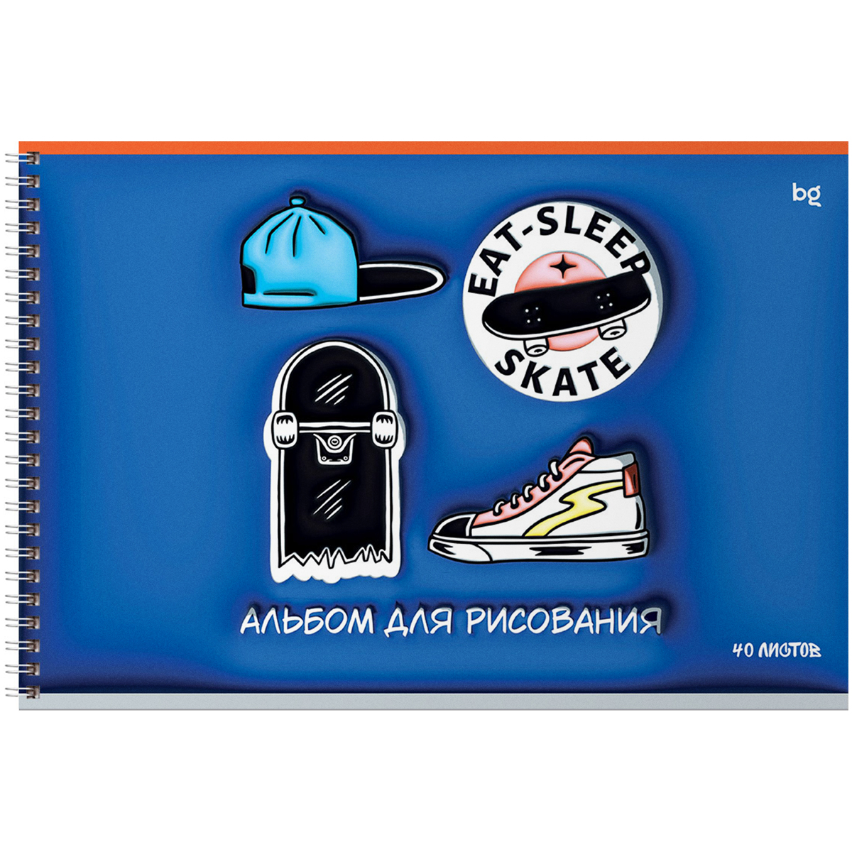 Альбом для рисования 40л., А4, на гребне BG «Спортивные игры»