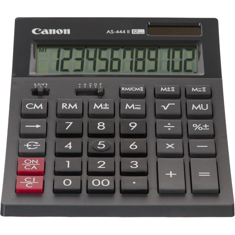 Калькулятор CANON бухг. AS-444 12 разряд. черный