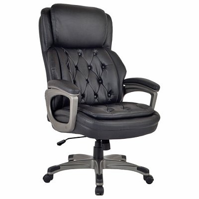 Кресло BRABIX PREMIUM «Regal EX-557», НАГРУЗКА до 150 кг, пружинный блок, экокожа, черный