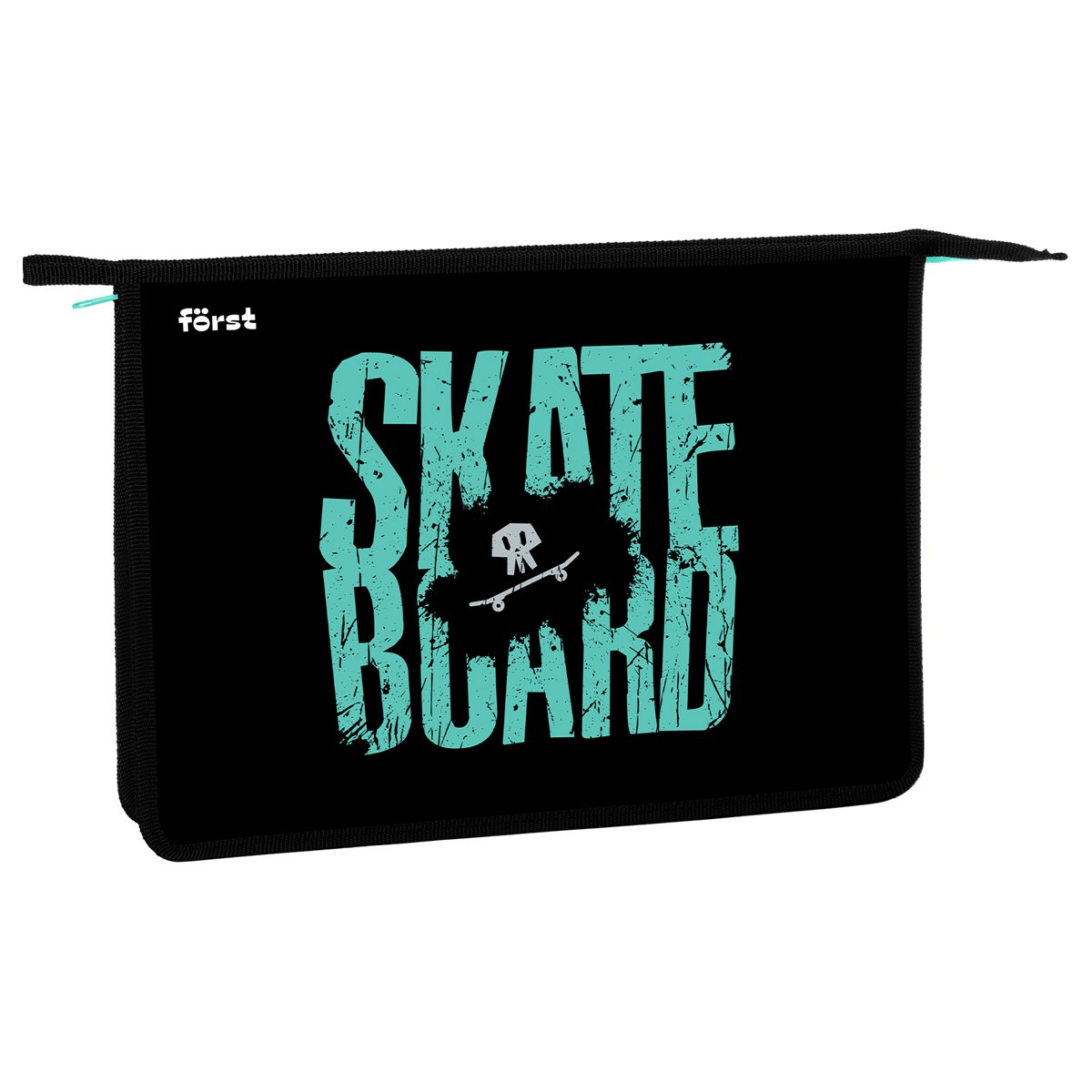 превью Папка для тетрадей 1 отделение, А4 Först «Skateboard», 340×245×40мм, пластик, на молнии