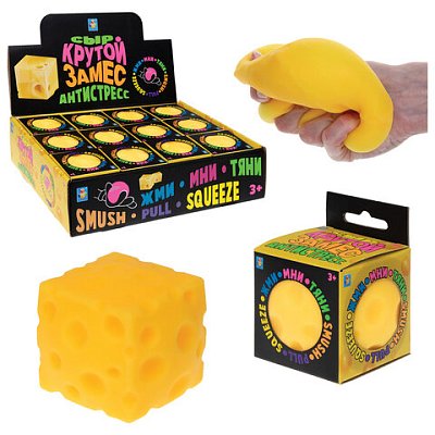 Игрушка-антистресс «Крутой замес. Сыр», 6 см, дисплей, 1TOY