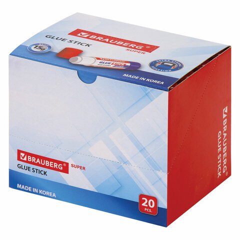 Клей-карандаш BRAUBERG SUPER, 15 г, ЮЖНАЯ КОРЕЯ