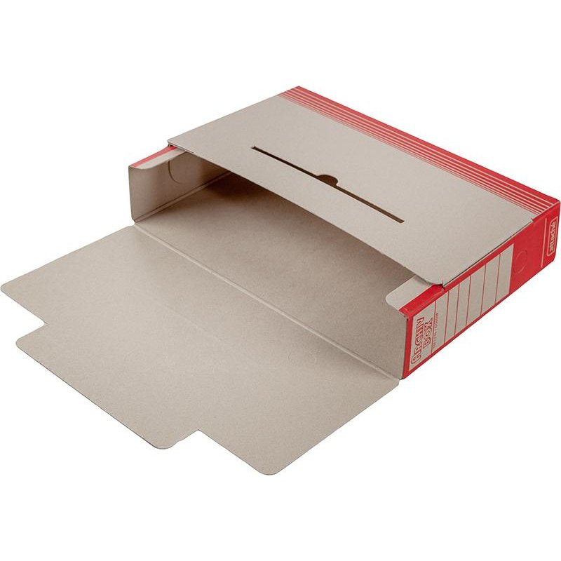 Короб архивный Attache картон красный 256×75×322 мм