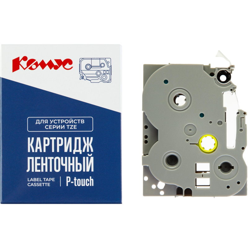 превью Картридж Комус TZE-243(Brother TZE-243 синий на белом,18мм/8м)