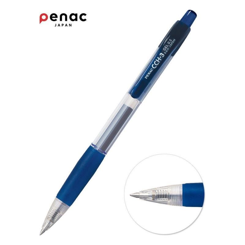 Ручка гелевая автоматическая Penac CCH-3 Gel синяя (толщина линии 0.3 мм)