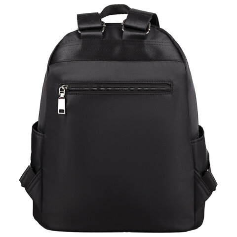 Рюкзак BRAUBERG PODIUM женский, 2 отделения, нейлон, черный, 33×24х13 см