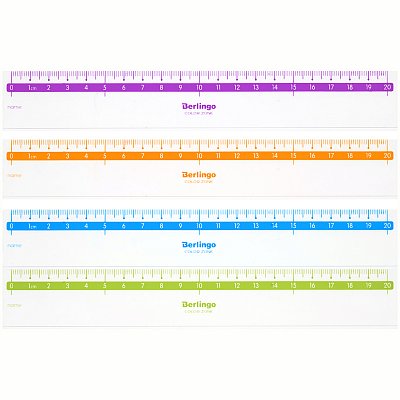 Линейка 20см Berlingo «Color», прозрачная