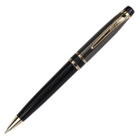 Ручка подарочная шариковая BRAUBERG Sonata, СИНЯЯ, корпус золотистый с черным, линия письма 0.5 мм