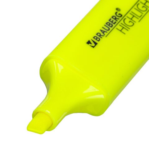Текстовыделитель BRAUBERG «ORIGINAL NEON», ЖЕЛТЫЙ, линия письма 1-5 мм