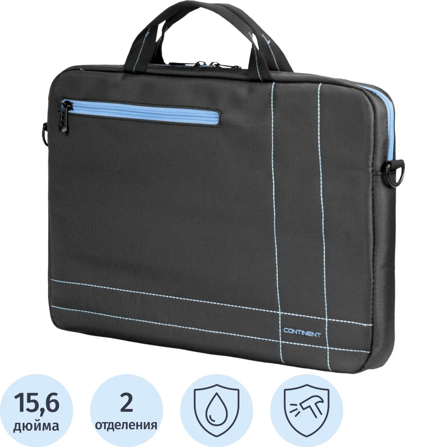 превью Сумка для ноутбука 15.6" Continent CC-201 серая (CC-201 GB)