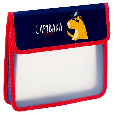 Папка для тетрадей 1 отделение, ArtSpace «Capybara», А5, пластик, на липучке
