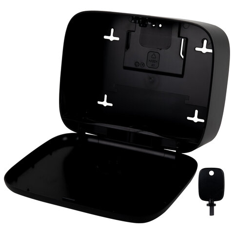 Диспенсер для полотенец LAIMA PROFESSIONAL PREMIUM BLACK (Система H2), Z-сложения, черный, ABS-пластик