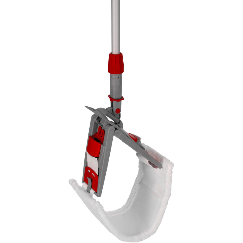 Держатель МОПа универс/зажимы, пластик LuscanProf 50×11см, серый/красный