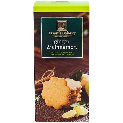 Печенье «Janet`s Bakery» сдобное, итальянское c ванилью и апельсином 130г